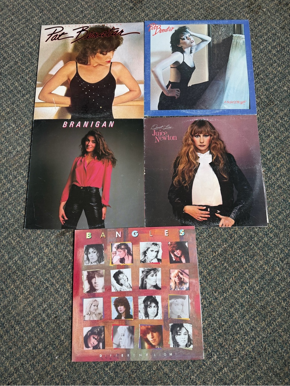 Vintage Vinyl Records Pat Benatar, Branigan, The Bangles (2 for $25)